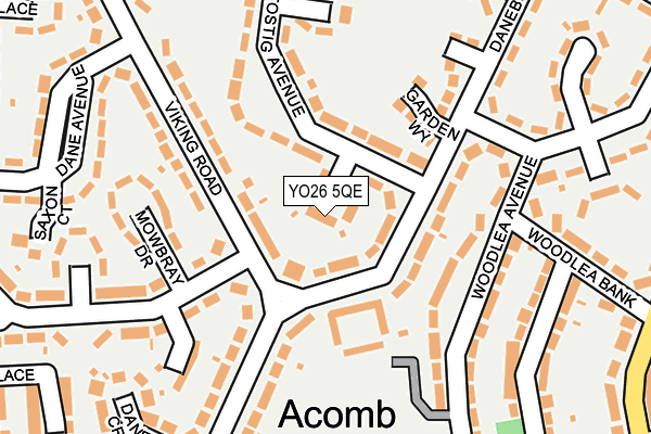 YO26 5QE map - OS OpenMap – Local (Ordnance Survey)