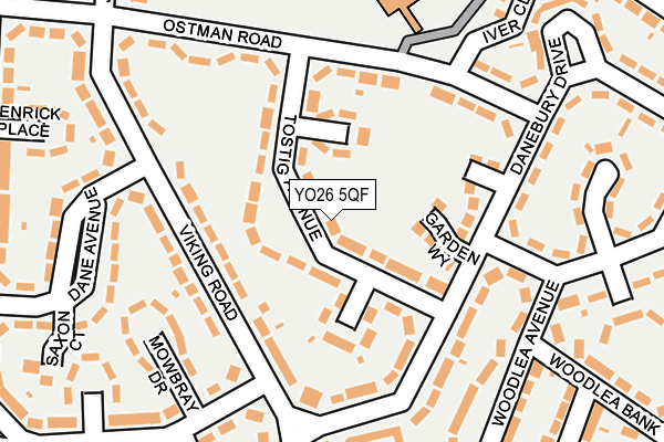 YO26 5QF map - OS OpenMap – Local (Ordnance Survey)