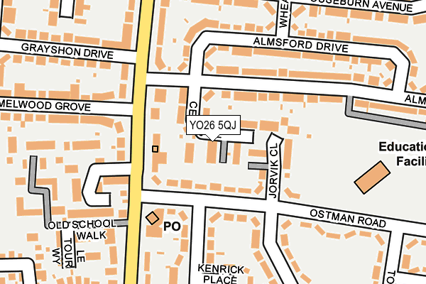 YO26 5QJ map - OS OpenMap – Local (Ordnance Survey)