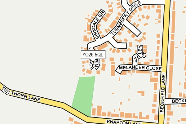 YO26 5QL map - OS OpenMap – Local (Ordnance Survey)