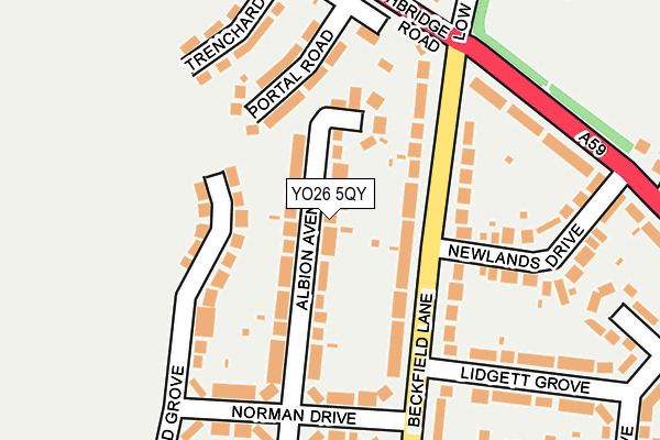 YO26 5QY map - OS OpenMap – Local (Ordnance Survey)