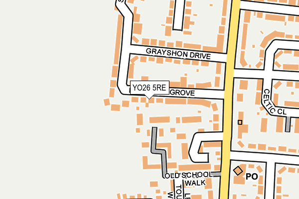 YO26 5RE map - OS OpenMap – Local (Ordnance Survey)