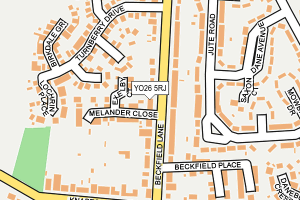 YO26 5RJ map - OS OpenMap – Local (Ordnance Survey)