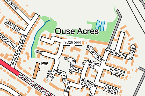 YO26 5RN map - OS OpenMap – Local (Ordnance Survey)