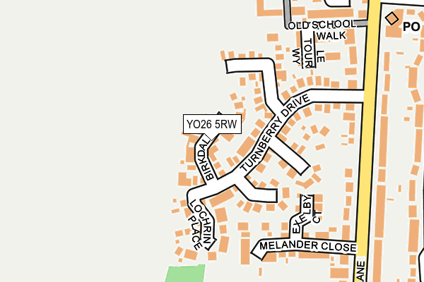 YO26 5RW map - OS OpenMap – Local (Ordnance Survey)