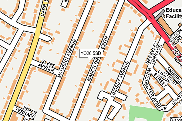YO26 5SD map - OS OpenMap – Local (Ordnance Survey)