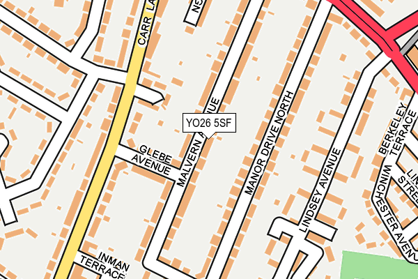 YO26 5SF map - OS OpenMap – Local (Ordnance Survey)