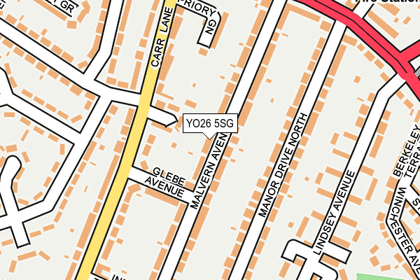 YO26 5SG map - OS OpenMap – Local (Ordnance Survey)