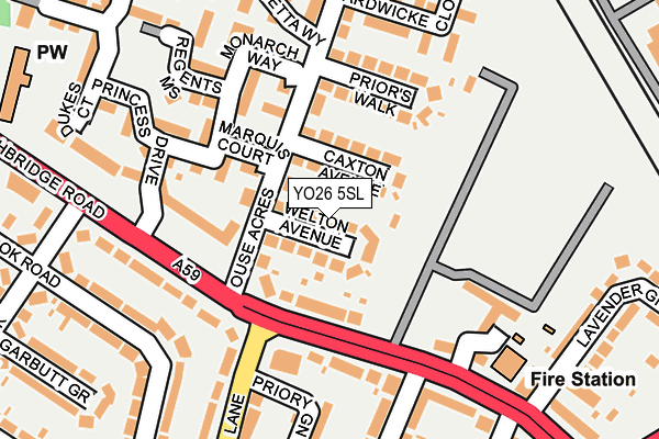 YO26 5SL map - OS OpenMap – Local (Ordnance Survey)