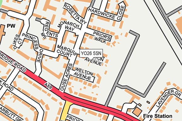 YO26 5SN map - OS OpenMap – Local (Ordnance Survey)