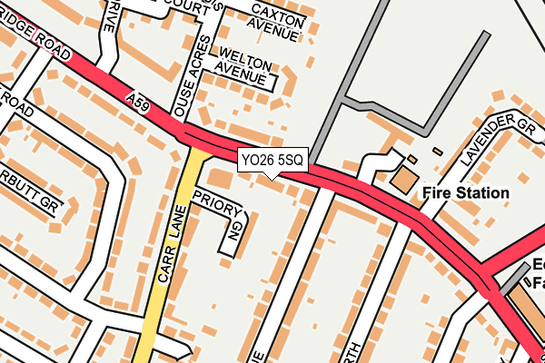 YO26 5SQ map - OS OpenMap – Local (Ordnance Survey)