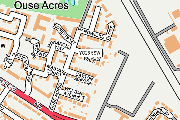 YO26 5SW map - OS OpenMap – Local (Ordnance Survey)