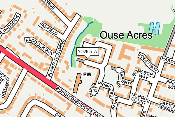 YO26 5TA map - OS OpenMap – Local (Ordnance Survey)