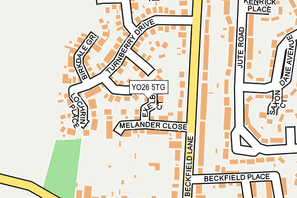 YO26 5TG map - OS OpenMap – Local (Ordnance Survey)