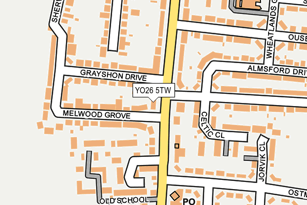 YO26 5TW map - OS OpenMap – Local (Ordnance Survey)