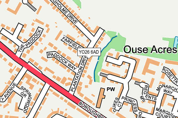 YO26 6AD map - OS OpenMap – Local (Ordnance Survey)