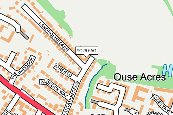 YO26 6AG map - OS OpenMap – Local (Ordnance Survey)