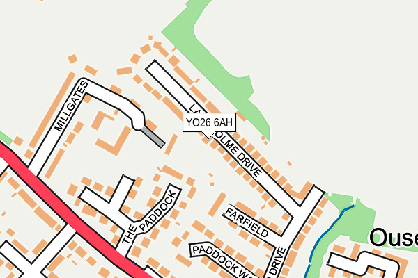 YO26 6AH map - OS OpenMap – Local (Ordnance Survey)