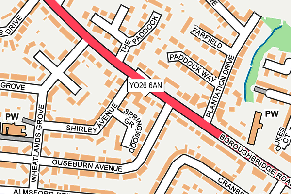 YO26 6AN map - OS OpenMap – Local (Ordnance Survey)
