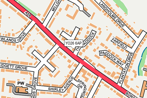 YO26 6AP map - OS OpenMap – Local (Ordnance Survey)