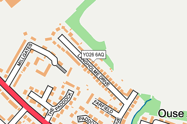 YO26 6AQ map - OS OpenMap – Local (Ordnance Survey)