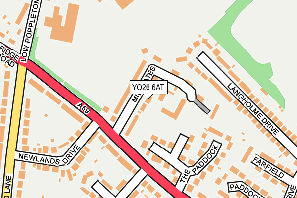 YO26 6AT map - OS OpenMap – Local (Ordnance Survey)