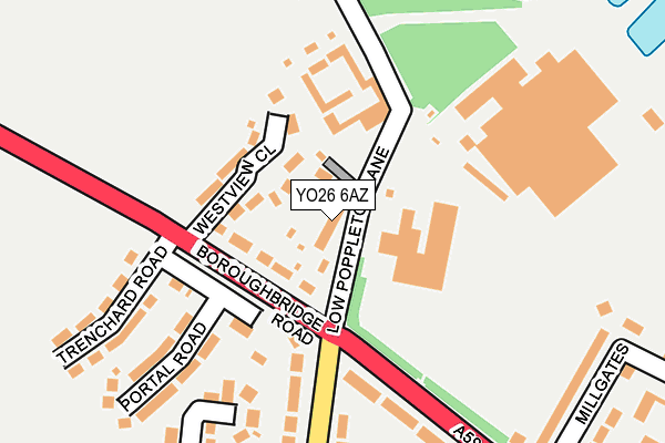 YO26 6AZ map - OS OpenMap – Local (Ordnance Survey)