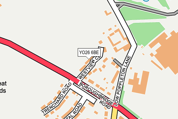 YO26 6BE map - OS OpenMap – Local (Ordnance Survey)