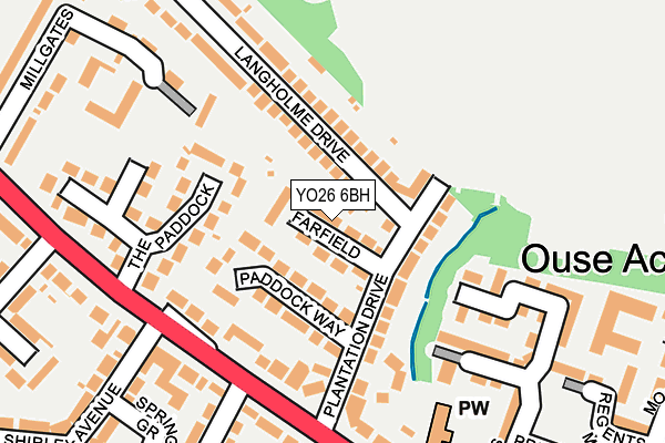 YO26 6BH map - OS OpenMap – Local (Ordnance Survey)