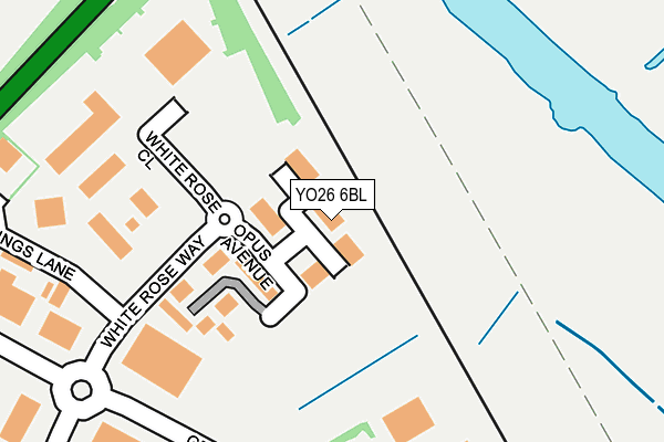 YO26 6BL map - OS OpenMap – Local (Ordnance Survey)