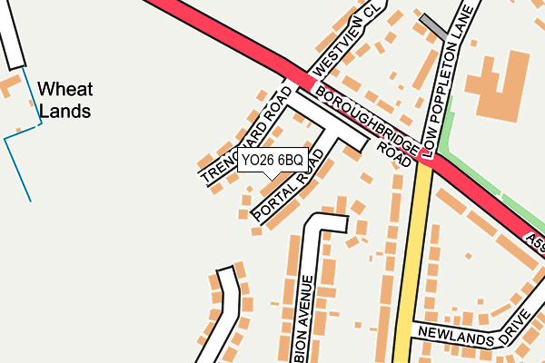 YO26 6BQ map - OS OpenMap – Local (Ordnance Survey)
