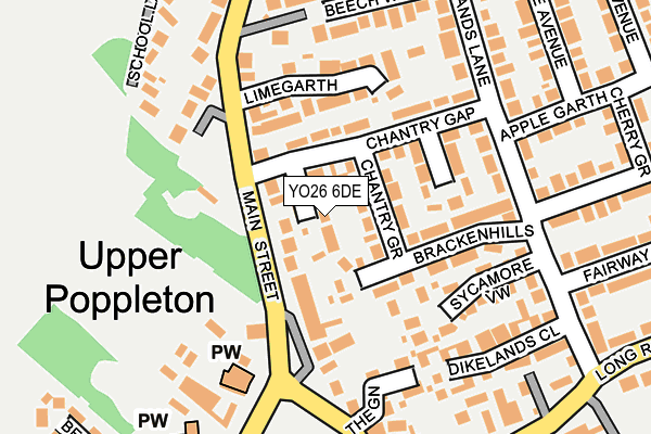 YO26 6DE map - OS OpenMap – Local (Ordnance Survey)