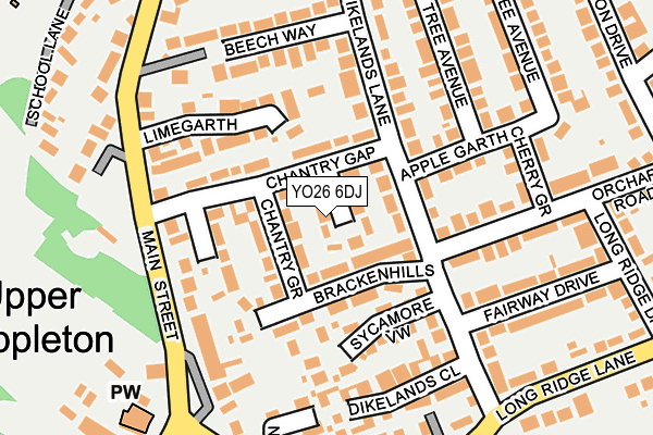 YO26 6DJ map - OS OpenMap – Local (Ordnance Survey)