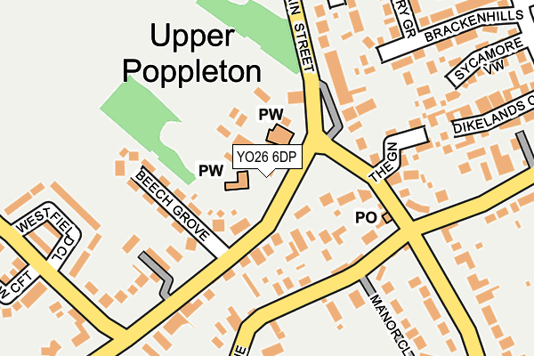 YO26 6DP map - OS OpenMap – Local (Ordnance Survey)