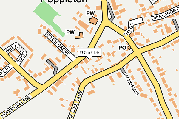 YO26 6DR map - OS OpenMap – Local (Ordnance Survey)