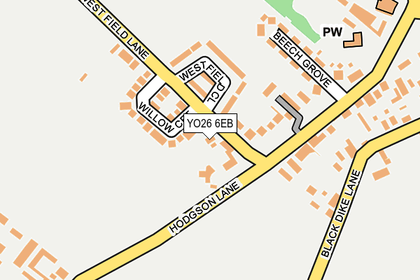 YO26 6EB map - OS OpenMap – Local (Ordnance Survey)