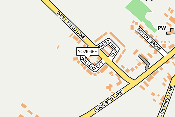 YO26 6EF map - OS OpenMap – Local (Ordnance Survey)
