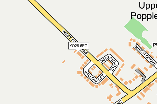 YO26 6EG map - OS OpenMap – Local (Ordnance Survey)