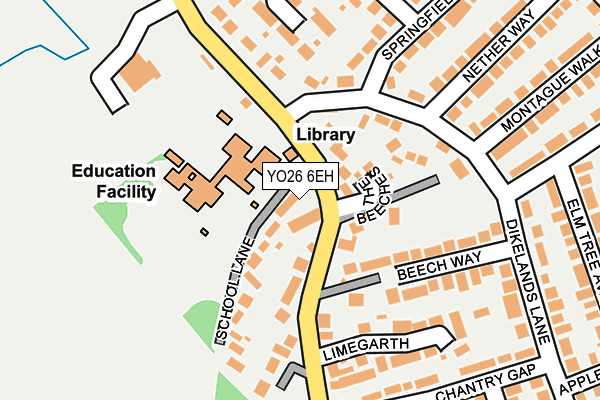 YO26 6EH map - OS OpenMap – Local (Ordnance Survey)