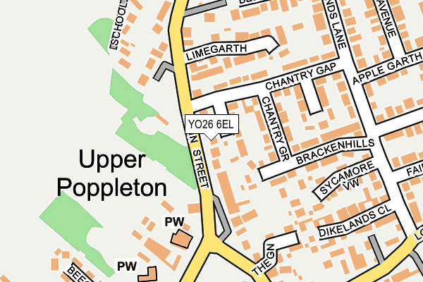 YO26 6EL map - OS OpenMap – Local (Ordnance Survey)