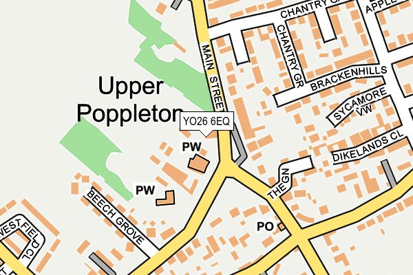 YO26 6EQ map - OS OpenMap – Local (Ordnance Survey)