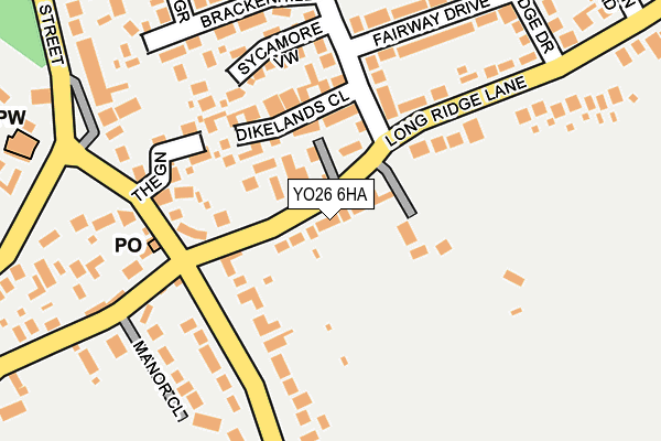 YO26 6HA map - OS OpenMap – Local (Ordnance Survey)