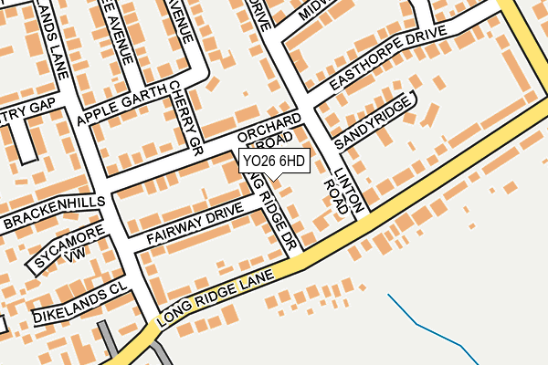 YO26 6HD map - OS OpenMap – Local (Ordnance Survey)