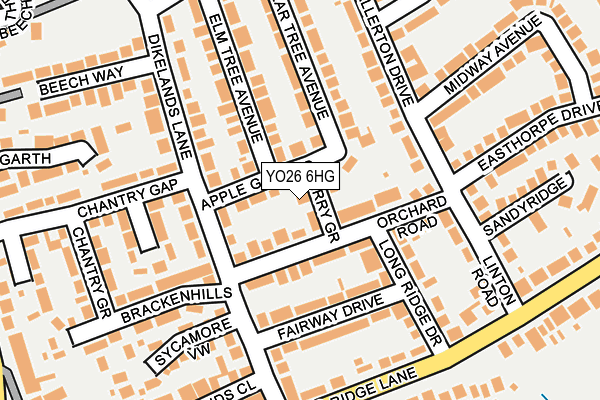 YO26 6HG map - OS OpenMap – Local (Ordnance Survey)