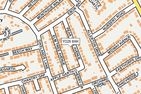 YO26 6HH map - OS OpenMap – Local (Ordnance Survey)