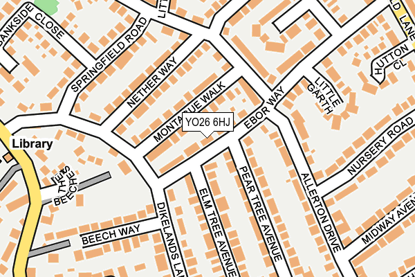 YO26 6HJ map - OS OpenMap – Local (Ordnance Survey)