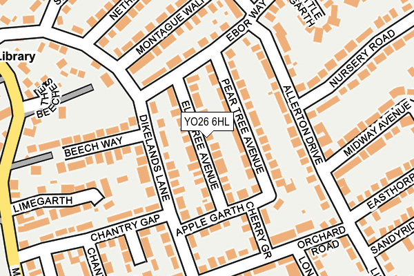 YO26 6HL map - OS OpenMap – Local (Ordnance Survey)
