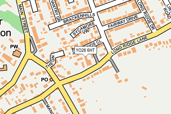 YO26 6HT map - OS OpenMap – Local (Ordnance Survey)