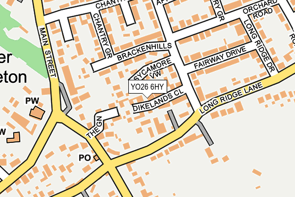 YO26 6HY map - OS OpenMap – Local (Ordnance Survey)