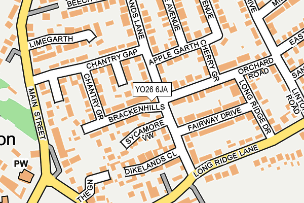 YO26 6JA map - OS OpenMap – Local (Ordnance Survey)